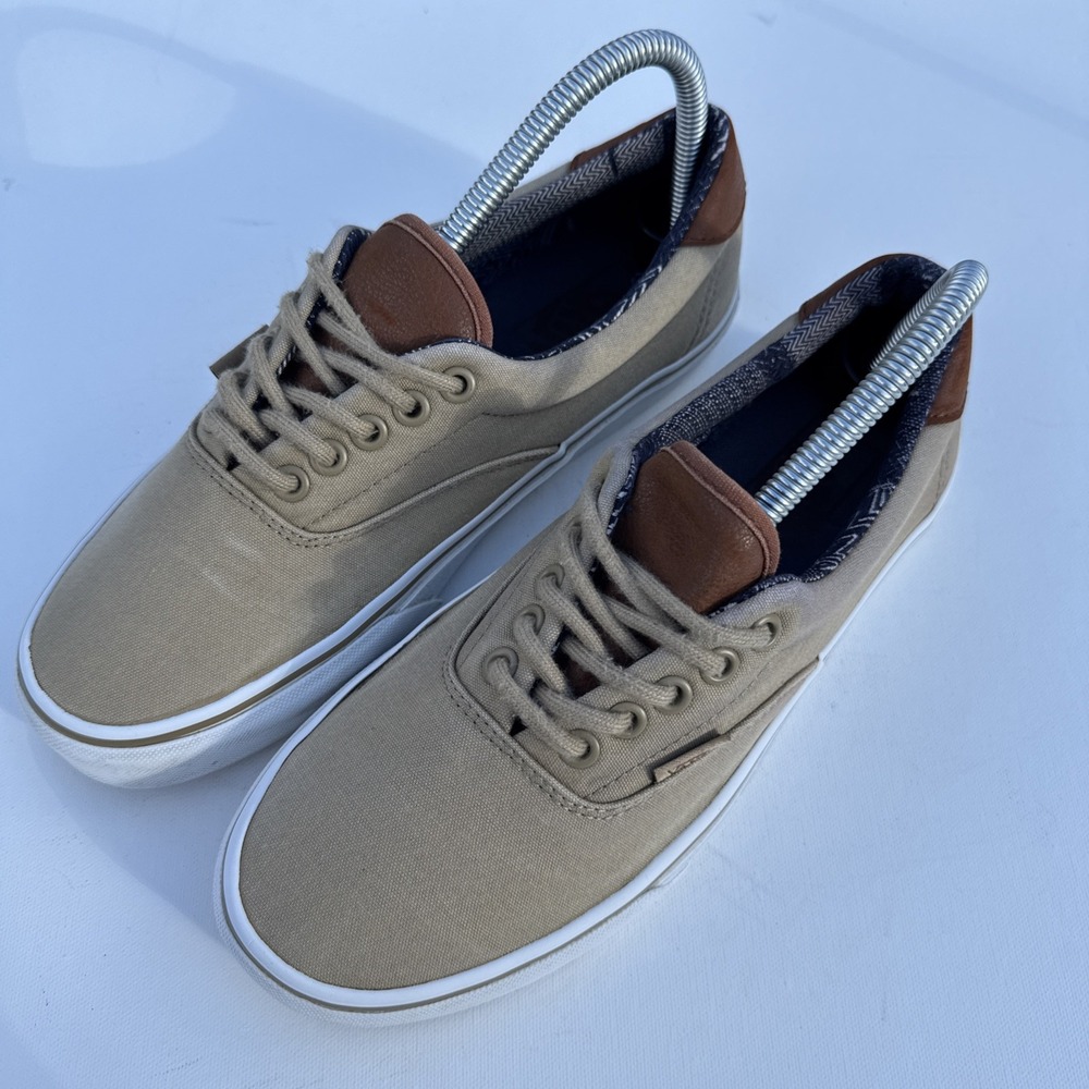 Vans Era 59 Mens 7.5 / Womens‎ 9 Tan C&L Low Top Frost Chevron Classics Leather - Picture 2 of 9